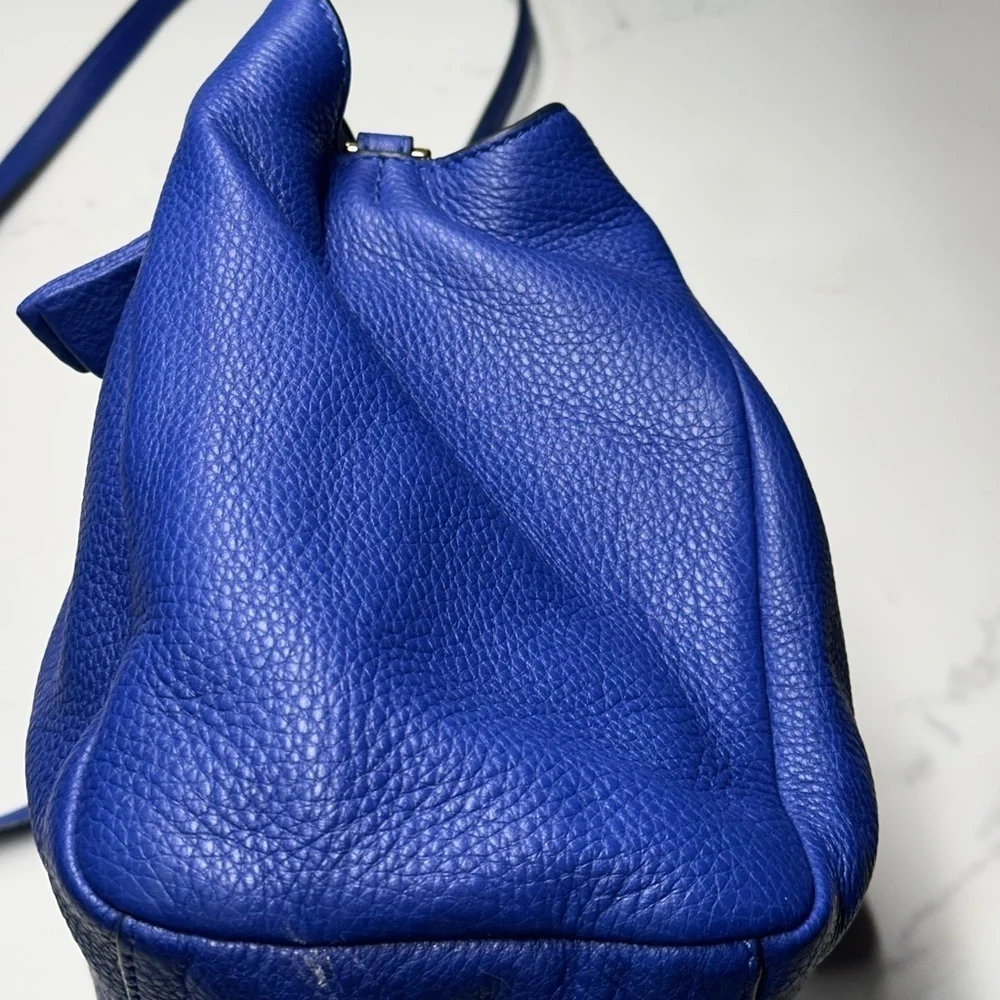 Tory Burch Harper Royal Blue Crossbody Shoulder Tote Bag EUC